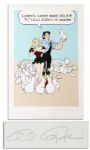 Large Lil Abner Limited Edition Serigraph Featuring Lil Abner & Daisy Mae, Surrounded by Shmoos -- Signed by Al Capp -- Measures 24.25 x 36
