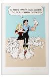 Large Li'l Abner Limited Edition Serigraph Featuring Li'l Abner & Daisy Mae, Surrounded by Shmoos -- Signed by Al Capp -- Measures 24.25'' x 36''