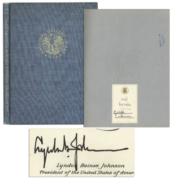 President Lyndon B. Johnson Signed National Gallery Book of Artwork