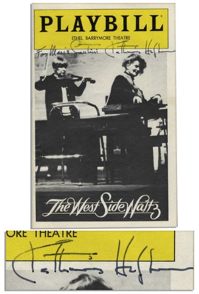 Katharine Hepburn Signed Playbill From Her Tony-Nominated Role in Broadway Show West Side Waltz