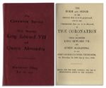 Program From the Coronation of King Edward VII & Queen Alexandra -- Fine