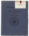 Transcript of the Address John F. Kennedy Planned to Give the Night of His Assassination