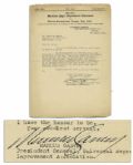 Marcus Garvey Letter Signed on Universal Negro Improvement Association Letterhead as Its President -- ...it would be good if you could devote some time to interesting other folks...