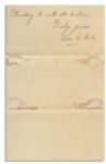 19th Century Author Edward Everett Hale Autograph Letter Signed -- ''...I am only just back from Washington...''