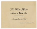 Calvin Coolidge Invitation to Dinner at the White House