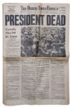 JFK Assassination Newspaper -- Complete 22 November 1963 Edition of The Dallas Times Herald -- Headline, PRESIDENT DEAD