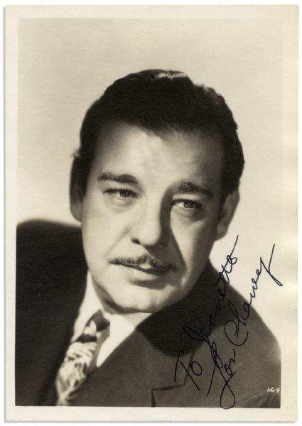 Frankenstein Actor Lon Chaney, Jr. Signed Photo