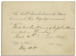Invitation to a Royal Ball Held at King William IV & Adelaides St. James Palace