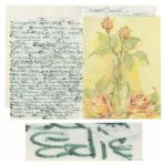 Fallen Socialite Edie Bouvier Beale Autograph Letter Signed -- With Great Eccentric Content on Her Cat -- ...[my cat] is very fat...He likes...moist cat food...milk...Will eat bacon...
