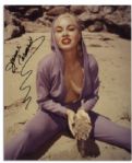 Lot of 5 Jeanne Carmen 8'' x 10'' Glossy Photos Signed -- Fine