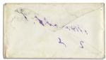 George Custer Autograph Envelope Made Out to His Wife ''Mrs. Genl Custer''