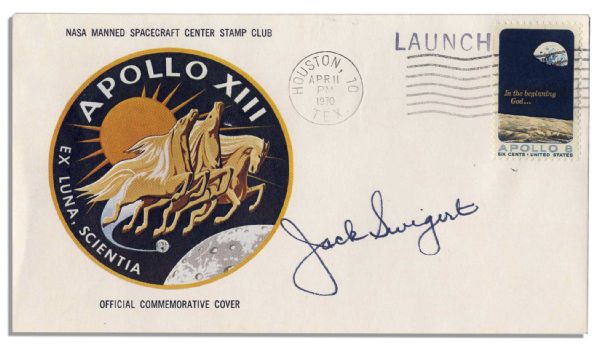 Jack Swigerts Personally Owned & Signed Apollo 13 First Day Cover