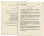 President John F. Kennedy 1962 Press Releases