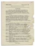President John F. Kennedy 1961 Press Release -- Appointing the White House Fine Arts Committee Members