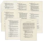 President John F. Kennedy Fact Sheet on the White House China Room -- With Interesting Content Detailing Each Presidents Addition to the China Collection