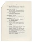 President John F. Kennedy Fact Sheet on the White House China Room -- With Interesting Content Detailing Each President's Addition to the China Collection