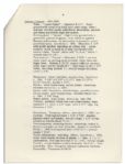 President John F. Kennedy Fact Sheet on the White House China Room -- With Interesting Content Detailing Each President's Addition to the China Collection
