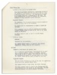 Jackie Kennedy White House Document -- Detailing the Famous Renovation of the White House