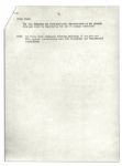 Jackie Kennedy White House Document -- Detailing the Famous Renovation of the White House