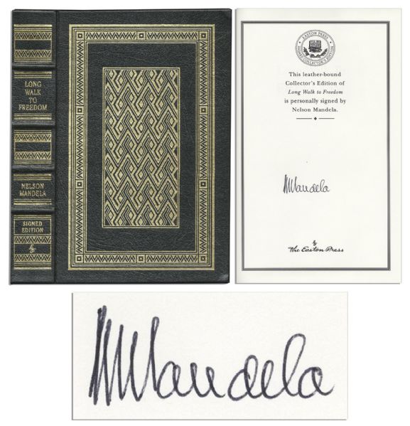 Nelson Mandela Signed Copy of His Autobiography Long Walk to Freedom -- Beautiful, Fine Edition