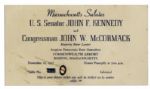 Ticket to Dinner With John F. Kennedy, Held 16 November 1957