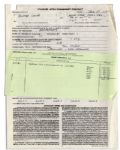 NFL Legend Bubba Smith Lot of Signed Documents -- Relating to His Finances & Acting Career