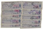 Douglas Fairbanks, Sr. Lot of 10 Checks Signed