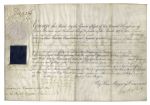 King George III Document Signed During the War of the Third Coalition