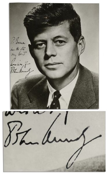 Senator John F. Kennedy Signed Photo -- Taken by the Acclaimed Photographer Philppe Halsman, Photo Appeared on Dustjacket for Profiles in Courage -- With PSA/DNA