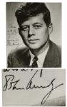 Senator John F. Kennedy Signed Photo -- Taken by the Acclaimed Photographer Philppe Halsman, Photo Appeared on Dustjacket for Profiles in Courage -- With PSA/DNA