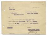 Pair of Signed Items by French Egyptologist Georges Emile Jules Daressy -- 1917