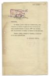 Letter From the Swedish Legation to the Egyptian Government Regarding a Foreign Visitor to King Tuts Tomb in 1924