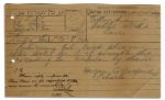 Two Telegrams Pertaining to Press Coverage of King Tut's Tomb, Sent in 1923 & 1924 -- ''...received no reply concerning visiting Tutankhamun beg you will reply...''