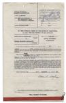 Mary Astor Divorce Certificate From Her Marriage to Thomas Gordon Wheelock