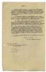Egyptology Document From 1924 Signed by the Minister of Egypt -- Discussing a Publication That Will Portray Egypt in a Favorable Light Regarding the Excavation of King Tuts Tomb