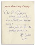 Autographs of Both JFK and Jackie on a Greeting Card Where Jackie Writes a Note