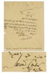 King Tut Founder Howard Carter Letter Signed -- While at the Egyptian Antiquities Service
