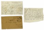 Confederate KIA Soldier in the 18th Virginia Infantry Writes Two Notes to His Father -- ...If we get in a fight I will let you know directly...