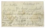 Confederate KIA Soldier in the 18th Virginia Infantry Writes Two Notes to His Father -- ''...If we get in a fight I will let you know directly...''