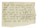 Confederate KIA Soldier in the 18th Virginia Infantry Writes Two Notes to His Father -- ''...If we get in a fight I will let you know directly...''