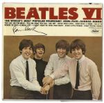 Paul McCartney Signed Beatles Record -- McCartney Signs First Pressing of Beatles Album ''Beatles VI''
