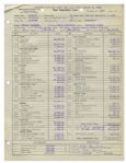 W.C. Fields Signed Contract for ''The Big Broadcast of 1938'' -- Bob Hope's Film Debut -- Lot Also Includes Script Listing Comedy Sequences & Detailed Cost Statement for Film