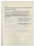 W.C. Fields Signed Contract for ''Man on The Flying Trapeze''