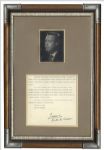 King Edward VIII Signed Copy of His Abdication Speech