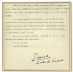 King Edward VIII Signed Copy of His Abdication Speech