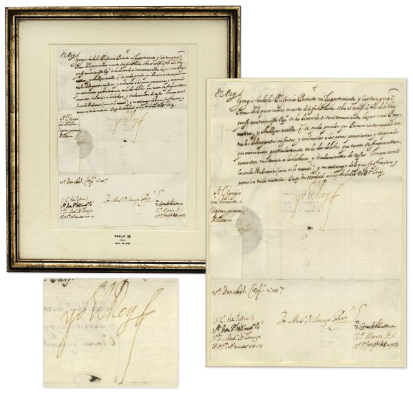 King Philip IV of Spain Signed Document From 1658