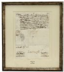 King Philip IV of Spain Signed Document From 1658