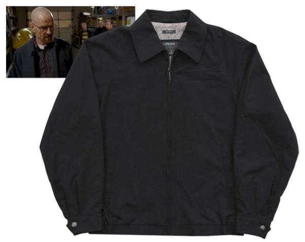 Bryan Cranston Breaking Bad Screen-Worn Windbreaker -- Cranston Wears This Black Windbreaker Multiple Times in the Series