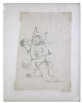 Maurice Sendak Signed Original Sketch -- Depicts Max From ''Where The Wild Things Are''