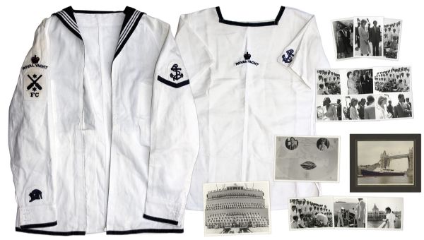 Princess Diana & Prince Charles Honeymoon Archive -- Includes 17 Original Candid Photographs & Crew Outfit -- From Member of the Royal Yacht Company Who Served Them on Their Journey